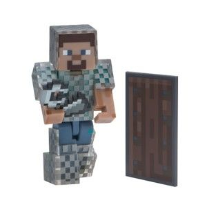 Figúrka Minecraft - Steve v reťazovej zbroji