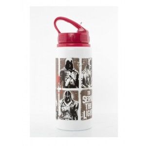 Hliníková nápojová fľaša - Assassins Creed - Stencil