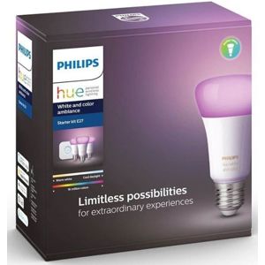 Philips Hue sada + 3 žárovky E27 9,5W RGBW