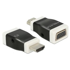 DeLock adaptér HDMI-A(M) - VGA(F) + Audio - 65586