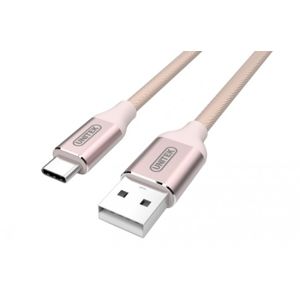 Unitek kabel USB-C 1.0m zlatý [Y-C4025ARG]