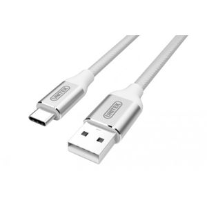 Unitek kabel USB-C 1.0m stříbrný [Y-C4025ASL]