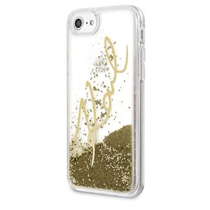 Karl Lagerfeld Hard Case pro iPhone 7/8 zlatý/Signature Liquid Glitter