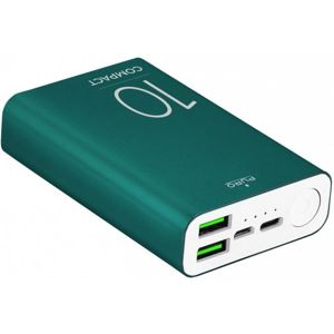 Puro Compact 10000 mAh 2x USB-A, 1x USB-C zielony