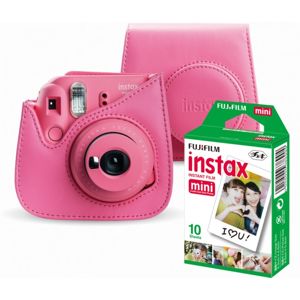 Fujifilm Instax Mini 9 růžový + pouzdro a film