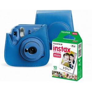Fujifilm Instax Mini 9 tmavě modrý + pouzdro a film