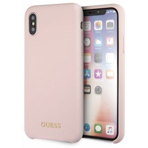 Guess Hard Case Silicone pro iPhone X světle růžové