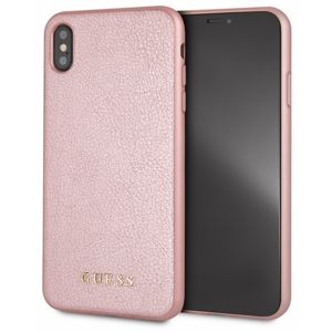 Guess Hard Case pro iPhone Xs Max růžovo zlatý/Iridescent