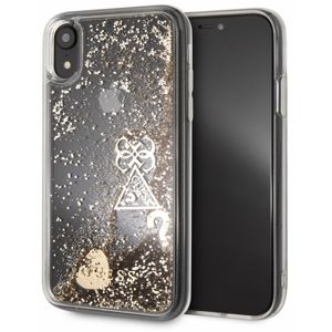 Guess Hard Case pro iPhone XR zlatý/Glitter Hearts