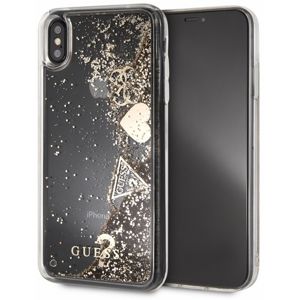 Guess Hard Case pro iPhone XS Max zlatý/Glitter Hearts