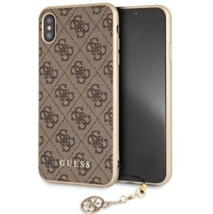 Guess Hard Case pro iPhone XS Max hnědý/Charms Collection