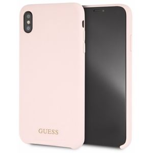 Guess Hard Case pro iPhone Xs Max světle růžový silikonový