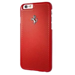 Ferrari Hardcase pro iPhone 6/6s perforated aluminium/červené [FEPEHCP6RE]