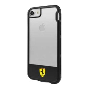 Ferrari Hardcase pro iPhone 7 čiré/černé [FEHCP7BISBK]