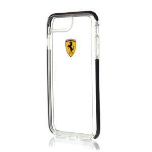 Ferrari Hardcase Shockproof pro iPhone 7 Plus čiré/černé [FEGLHCP7LBK]
