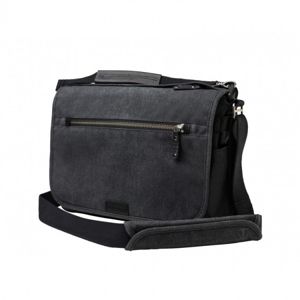 TENBA Cooper 13 Slim Camera Bag - Grey Canvas - Black Leather