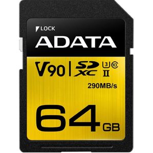 ADATA Premier One SDXC 64GB 290R/260W UHS-II U3 Class 10 ASDX64GUII3CL10-C