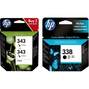 HP No. 338 černá + HP No. 343 2pack