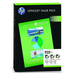 HP No. 935 (F6U78AE) 3-pack tříbarevná + papír - originální