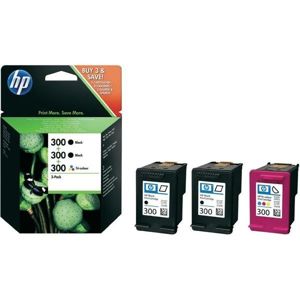 HP No. 300 3pack: 2x černý + 1x barevný