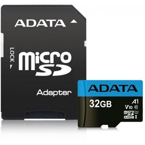 ADATA Premier microSDHC 32GB 100R/25W UHS-I Class 10 A1 V10 + Adaptér AUSDH32GUICL10A1-RA1