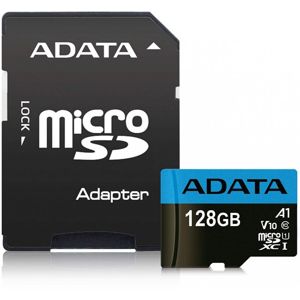 ADATA Premier microSDHC 128GB 100R/25W UHS-I Class 10 A1 V10 + Adaptér AUSDX128GUICL10A1-RA1