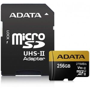 ADATA Premier One microSDXC 256GB 275R/155W UHS-II U3 Class 10 AUSDX256GUII3CL10-CA1