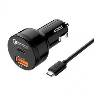 Aukey CC-Y1 Quick Charge 3.0 černá + kabel micro USB