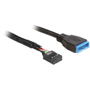 DeLock adaptér USB 3.0 19-pin samice na USB 2.0 9-pin samec - 83281