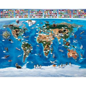 Walltastic Mapa světa 41851