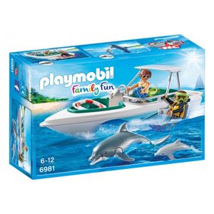 Playmobil Sportovní člun s potapěčem a delfíny 6981