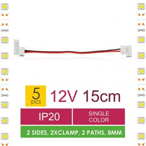Whitenergy spojka pro jednobarevné LED pásky 8mm, 15 cm