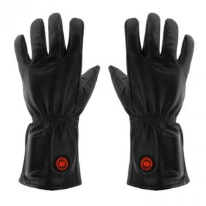 Glovii vyhřívané kožené rukavice, L-XL, černé