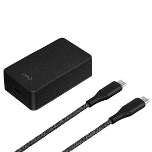 UNIQ Versa Slim Charger USB-C PD 18W + kabel USB-C - USB-C černý