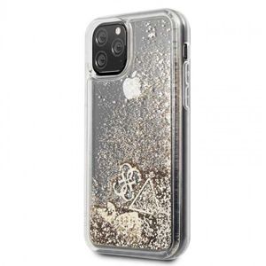 Guess Hard Case do iPhone 11 Pro złoty/Glitter Hearts