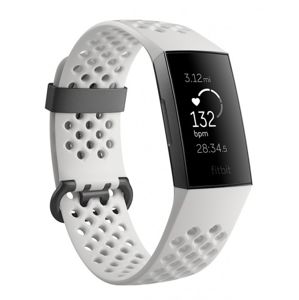 Fitbit Charge 3, Special Edition Graphite/White Silicone