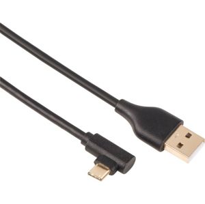 Hama kabel USB-C úhlový 1.0m, černý (135738)