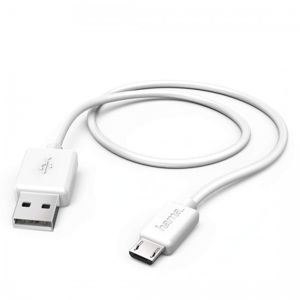 Hama kabel micro USB 1.4m, bílý (173628)