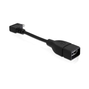 DeLock pravoúhlý adaptér micro USB 2.0 (F) - micro USB (M) - 83104