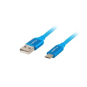 Lanberg Premium micro USB 0.5m modrý