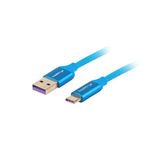 Lanberg Premium USB-C 0.5m modrý