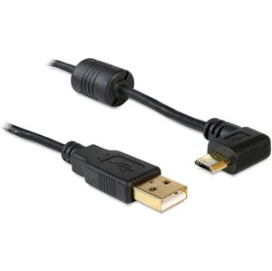 DeLock pravoúhlý kabel USB 2.0 (M) - micro USB (M) 1.0m - 83147