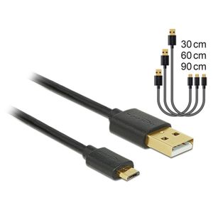 DeLock micro USB 0.3m, 0.6m, 0.9m - 83680