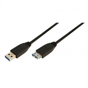 LogiLink prodlužovací kabel USB 3.0 1.0m, černý CU0041