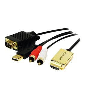 LogiLink kabel/konvertér HDMI - VGA 2.0m CV0052A