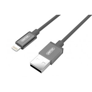 Unitek kabel USB - Lightning 1.0m šedý [Y-C499AGY]