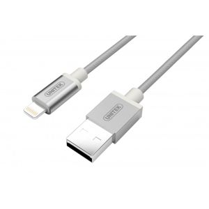 Unitek Premium USB - Lightning 1.0m, nylon, stříbrný [Y-C499ASL]
