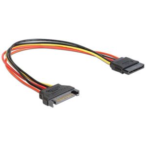 DeLock napájecí kabel SATA (M) > SATA (F) 0.3m - 60131