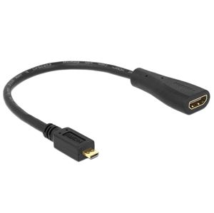 DeLock adaptér micro HDMI (M) > HDMI (F) 23cm - 65391