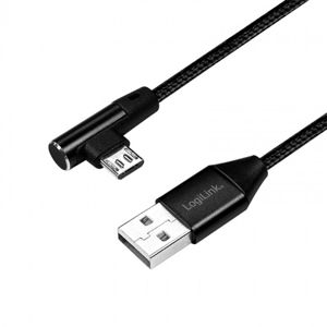LogiLink micro USB 0.3m úhlový černý